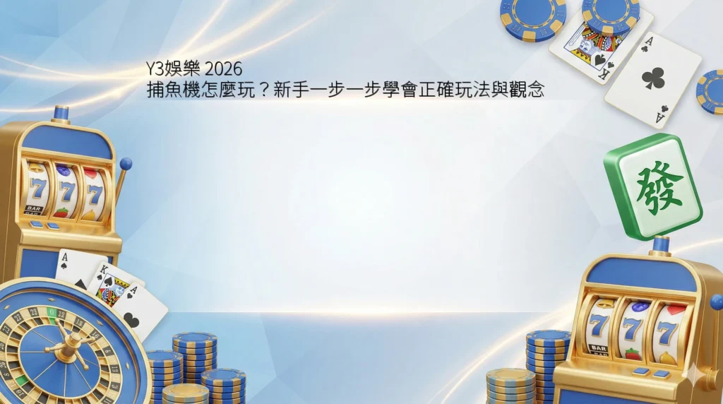 Y3娛樂 2026 捕魚機怎麼玩？新手一步一步學會正確玩法與觀念
