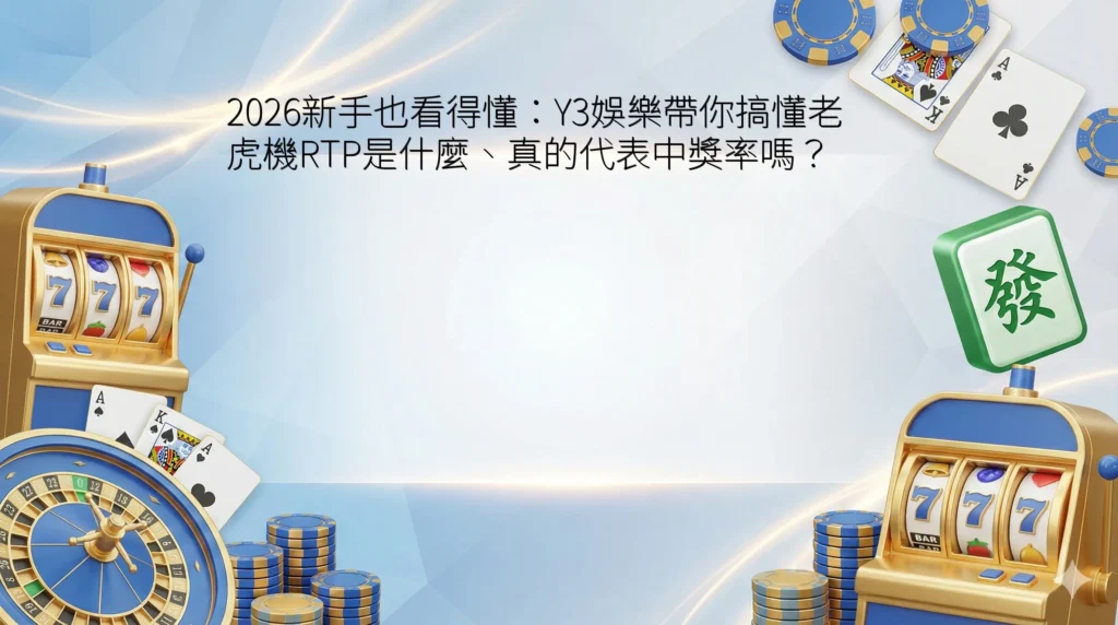 2026新手也看得懂：Y3娛樂帶你搞懂老虎機RTP是什麼、真的代表中獎率嗎？
